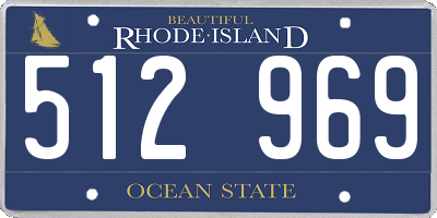 RI license plate 512969