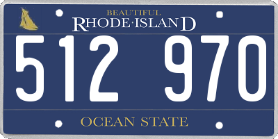 RI license plate 512970
