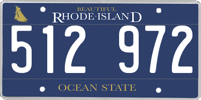 RI license plate 512972