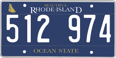 RI license plate 512974