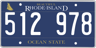 RI license plate 512978