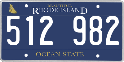 RI license plate 512982