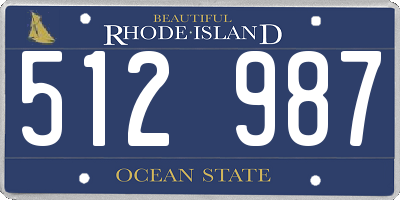 RI license plate 512987