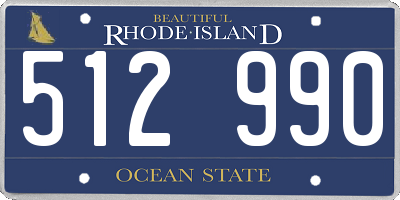 RI license plate 512990