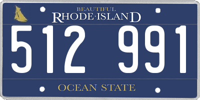 RI license plate 512991