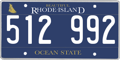 RI license plate 512992