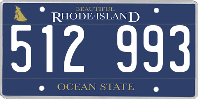 RI license plate 512993