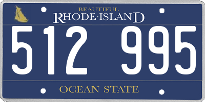 RI license plate 512995