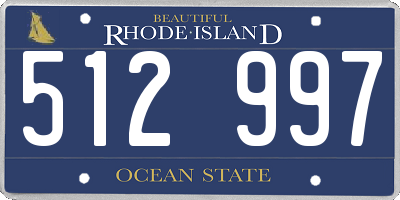 RI license plate 512997