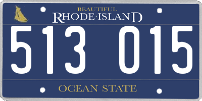 RI license plate 513015