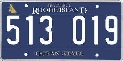 RI license plate 513019