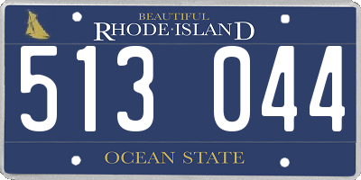 RI license plate 513044