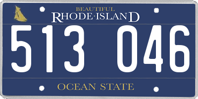 RI license plate 513046