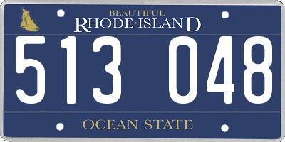 RI license plate 513048