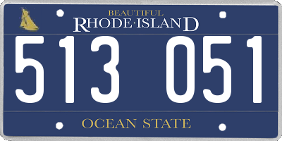 RI license plate 513051