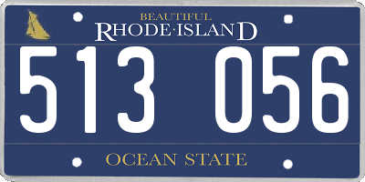 RI license plate 513056