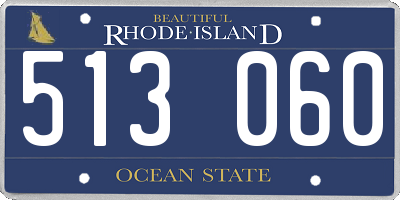 RI license plate 513060
