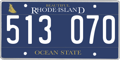 RI license plate 513070