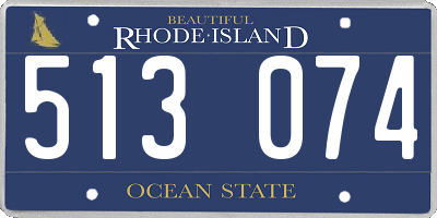 RI license plate 513074