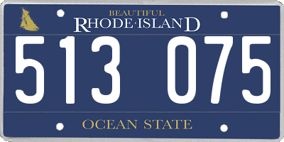 RI license plate 513075