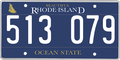 RI license plate 513079