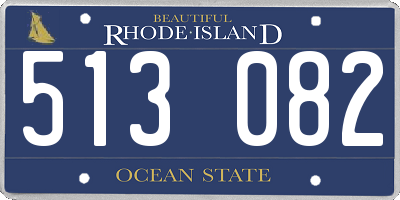 RI license plate 513082
