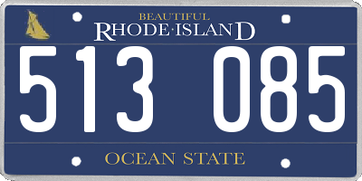 RI license plate 513085