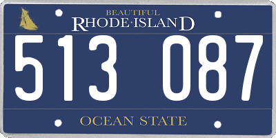 RI license plate 513087