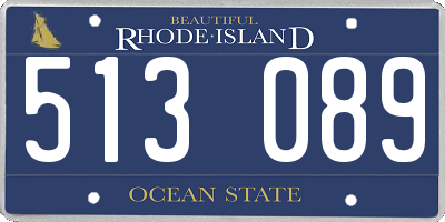 RI license plate 513089