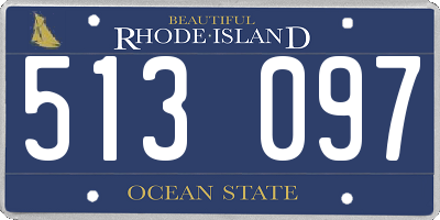 RI license plate 513097