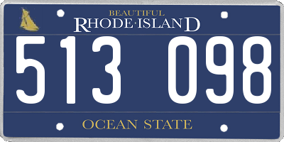 RI license plate 513098