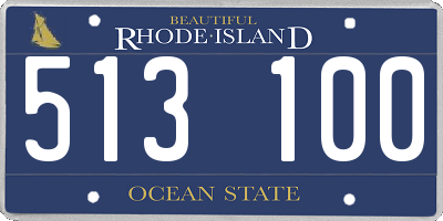 RI license plate 513100