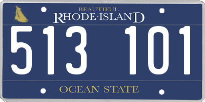 RI license plate 513101