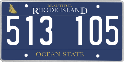 RI license plate 513105