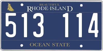 RI license plate 513114