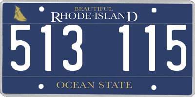 RI license plate 513115