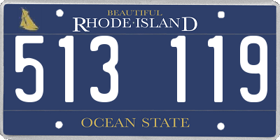 RI license plate 513119