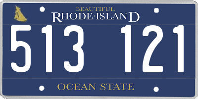 RI license plate 513121