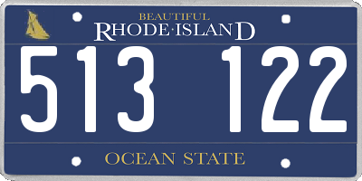 RI license plate 513122