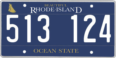 RI license plate 513124