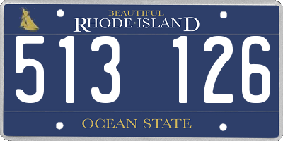 RI license plate 513126