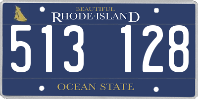 RI license plate 513128