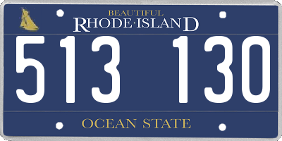 RI license plate 513130