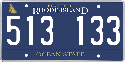 RI license plate 513133