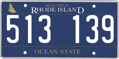 RI license plate 513139