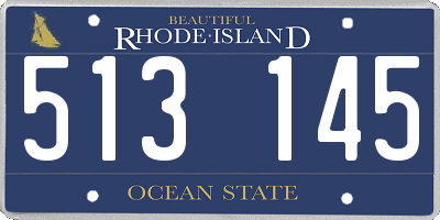 RI license plate 513145