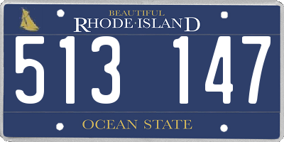 RI license plate 513147