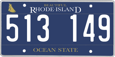 RI license plate 513149