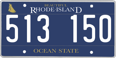 RI license plate 513150
