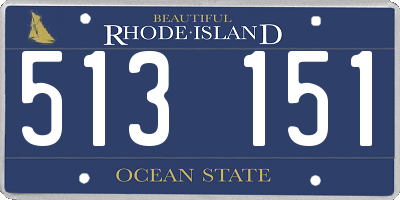 RI license plate 513151